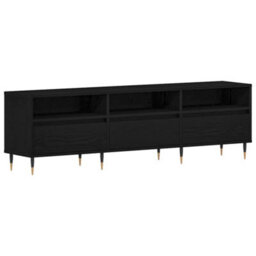 Berkfield Tv Cabinet Black Oak 150X30X44,5 Cm Engineered Wood - thumbnail 2