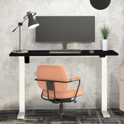 Dellonda Single Motor Height Adjustable Electric Sit & Stand Office Desk - Black - thumbnail 5
