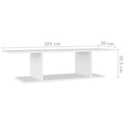 Berkfield Durable Wall Mounted Tv Cabinet White 103X30X26.5 Cm - thumbnail 6