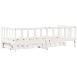 Berkfield Daybed With Drawers Without Mattress White 80X200 Cm Solid Wood - thumbnail 8
