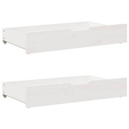 Berkfield Daybed With Drawers Without Mattress White 80X200 Cm Solid Wood - thumbnail 6