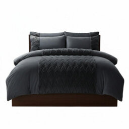 Zig Zag 3D Teddy Duvet Cover Set Ultra Soft Teddy Fleece Bedding With Pillowcases Grey - thumbnail 3