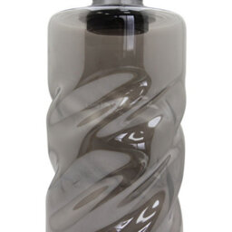 Long Life Lamps Company Vintage Smoked Grey Twisted Cylinder Glass Ceiling Pendant Lamp M0242 - thumbnail 5