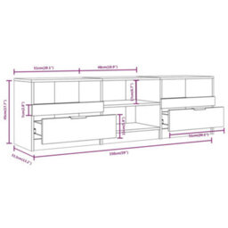 Vidaxl Tv Cabinet White 150X33.5X45 Cm Engineered Wood - thumbnail 9