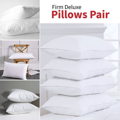 Ameha Firm Deluxe 2 Pair Filled Pillows Hotel Quality  Anti Allergic Pack Of 4 Pillows - image 1