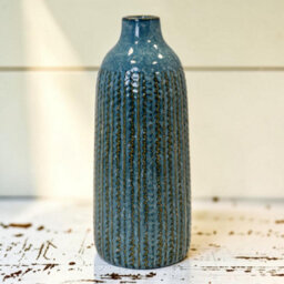Four Candle Satchville Blue Ceramic Vase Tall - thumbnail 2