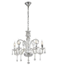 Luminosa Lighting Luminosa 5 Light Chandeliers Chrome, Crystal 66X65Cm - thumbnail 2