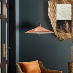 Retro Orange Cone Pendant Light Adjustable Ceiling Lights Vintage Hanging Lamp E27 For Kitchen Bedroom Living Room - thumbnail 3