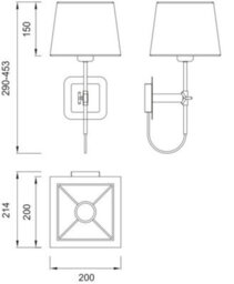Luminosa Lighting Luminosa Habana Wall Lamp Telescopic Without Shade 1 Light E27 , Matt White/polished Chrome - thumbnail 2