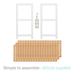 EHC Woodluv 3-Tier Shoe Rack, Shoe Storage Organiser, Wooden Storage Rack, Shoe Shelf For Hallway, Living Room, 70X26X55Cm - thumbnail 6