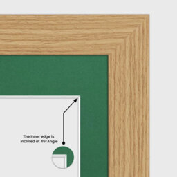 AK Frames 50X20Cm Light Oak Modern Multi Photo Frame With Emerald Mount - Holds 4 Apertures (4X) 6X4 Photos - thumbnail 7