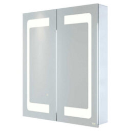 RAK Ceramics Rak Aphrodite 600X700mm Led Illuminated Double Door Bathroom Mirror Cabinet With Demister & Shaving Socket - thumbnail 1