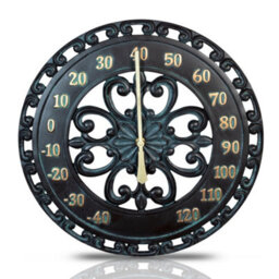 St Helens Home & Garden Vintage 33Cm Open Faced Outdoor / Indoor Wall Thermometer - thumbnail 1