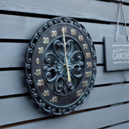 St Helens Home & Garden Vintage 33Cm Open Faced Outdoor / Indoor Wall Thermometer - thumbnail 2