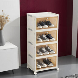 Living And Home White, Four-Layer Foldable, 39Cm W X 28Cm D X 83Cm H - thumbnail 1