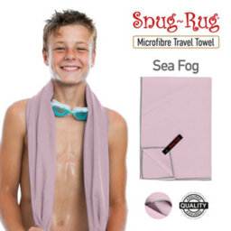 Snug Rug Microfibre Beach Towel Super Absorbent Quick Drying Lightweight Extra Large Xl 200 X 90Cm - Sea Fog Mauve - thumbnail 3