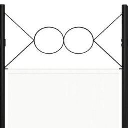 Room Divider Folding Screen 3-Panel White Wood 120X180 Cm - thumbnail 5
