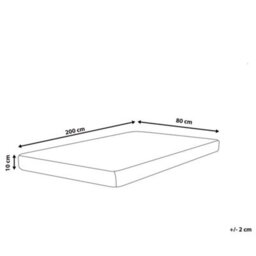 Beliani Foam Mattress Easyrest Foam Core H2/3 Medium 80 X 200 Cm (Eu Small Single) - thumbnail 3