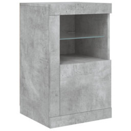 Vidaxl Sideboard With Led Lights Concrete Grey 142.5X37X67 Cm - thumbnail 9