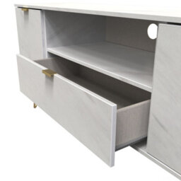 Fuji 2 Door 1 Drawer Wide Tv Unit In Marble (Ready Assembled) - thumbnail 5