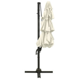 Berkfield 4-Tier Parasol With Aluminium Pole Sand 3X3 M - thumbnail 3