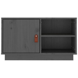 Berkfield Tv Cabinet Grey 70X34X40 Cm Solid Wood Pine - thumbnail 6