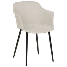 Beliani Set Of 2 Dining Chairs Elim Fabric Light Beige - thumbnail 4