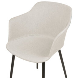 Beliani Set Of 2 Dining Chairs Elim Fabric Light Beige - thumbnail 7