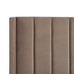 Beliani Bed Velvet Villette 180 X 200 Cm (Eu Super King) Taupe - thumbnail 7