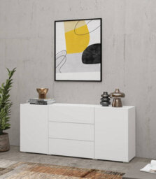 Arte Ava 26 Elegant White Sideboard Cabinet - W1400mm X H630mm X D350mm - Perfect For Modern Dining Rooms - thumbnail 4