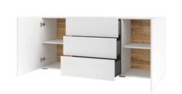 Arte Ava 26 Elegant White Sideboard Cabinet - W1400mm X H630mm X D350mm - Perfect For Modern Dining Rooms - thumbnail 2