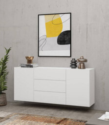 Arte Ava 26 Elegant White Sideboard Cabinet - W1400mm X H630mm X D350mm - Perfect For Modern Dining Rooms - thumbnail 3