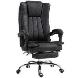 Vinsetto Executive Office Chair Computer Desk Chair For Home W/ Footrest, Black - thumbnail 2
