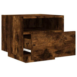 Walplus Bedside Cabinets With Led Lights 2 Pcs Smoked Oak 40X39X37 Cm - thumbnail 6