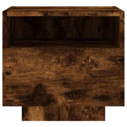 Walplus Bedside Cabinets With Led Lights 2 Pcs Smoked Oak 40X39X37 Cm - thumbnail 8