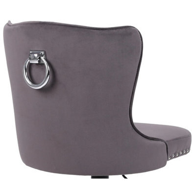 Grey 4 Chairs Luxury Velvet Bar Stools - image 1