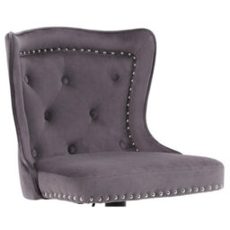 Grey 4 Chairs Luxury Velvet Bar Stools - thumbnail 2