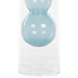 Beliani Flower Vase Kalochi 27 Cm Glass Turquoise - thumbnail 7