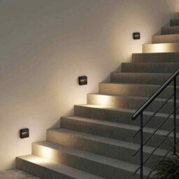Ultra Beam Lighting Ultrabeam Black Low Level Outdoor Led Wall Light 3 Watt Led 300 Lumen Size 117 X 117mm - thumbnail 1