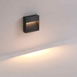Ultra Beam Lighting Ultrabeam Black Low Level Outdoor Led Wall Light 3 Watt Led 300 Lumen Size 117 X 117mm - thumbnail 2