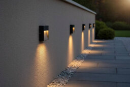 Ultra Beam Lighting Ultrabeam Black Low Level Outdoor Led Wall Light 3 Watt Led 300 Lumen Size 117 X 117mm - thumbnail 3