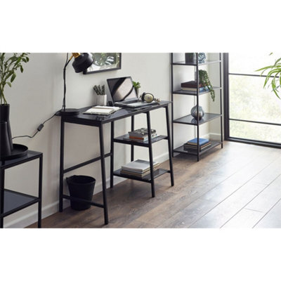 Ashfield Premium Classic Smoked Glass Desk