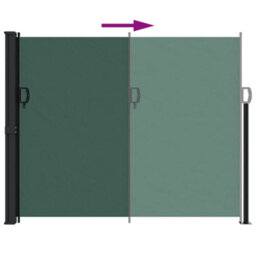 Berkfield Retractable Side Awning Dark Green 170X300 Cm - thumbnail 5