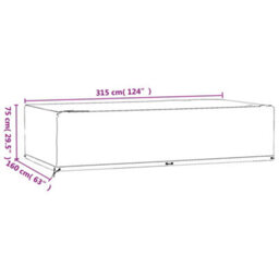 Vidaxl Garden Furniture Cover 12 Eyelets 315X160X75 Cm Rectangular Garden Furniture Covers - thumbnail 9
