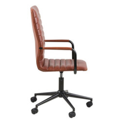 Furniture To Go Winslow Swivel Desk Chair With Adjustable Height Function In Vintage Brandy - thumbnail 3