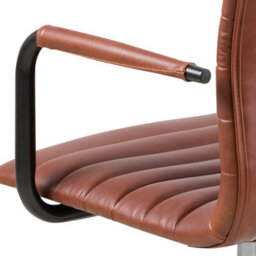 Furniture To Go Winslow Swivel Desk Chair With Adjustable Height Function In Vintage Brandy - thumbnail 7