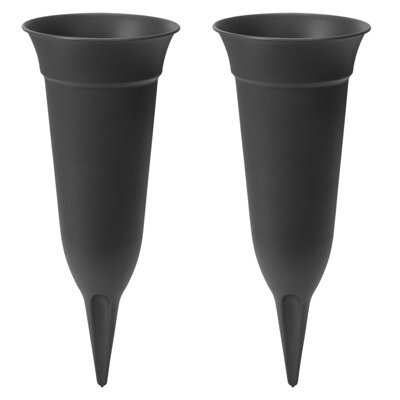 Simpa Set Of 2 Spiked Grave Flower Vases 26Cm. - image 1