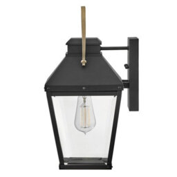 Luminosa Lighting Elstead Hinkley Dawson Outdoor Wall Lantern Traditional Black, Burnished Bronze Accent Ip44 1X E27 - thumbnail 4