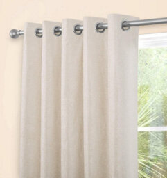 Sundour Amberley Eyelet Ring Top Curtains Beige - thumbnail 2