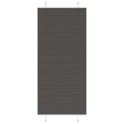 Berkfield Pleated Blind Black 85X200 Cm Fabric Width 84.4 Cm Polyester - thumbnail 1